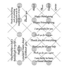 Load image into Gallery viewer, Maker Forte - Simple Sayings Cardstock 8.5"X5.5" - 4/Pkg - Thankful All Around. Perfect greetings for friendship, appreciation and Thanksgiving. Available at Embellish Away located in Bowmanville Ontario Canada.