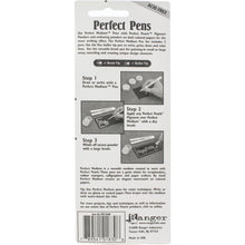 Cargar imagen en el visor de la galería, RANGER-Perfect Pen. Perfect Medium in pens! Works with Perfect Pearls Pigments and more! Perfect Pens work great as a resist ink, embossing ink and watermark too! Great for scrapbooking, card making and paper crafting! This package contains two acid free pens: one Bullet and one Brush. Made in USA. Available at Embellish Away located in Bowmanville Ontario Canada.