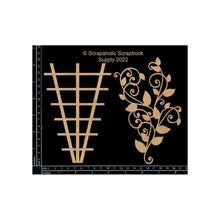 Charger l'image dans la galerie, Scrapaholics - Laser Cut Chipboard 2mm Thick - Layered Trellis - 2/Pkg. Size 6"X4". These chipboard shapes with detailed laser cut designs are perfect for complementing all your crafting projects! This package contains two pieces (1 trellis and 1 vine leaf flourish). This design is amazing when combined or used as separate pieces. Available at Embellish Away located in Bowmanville Ontario Canada.
