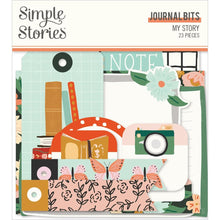 Load image into Gallery viewer, Simple Stories - Bits & Pieces Die-Cuts - 23/Pkg - My Story- Journal. Die-Cuts are a great addition to scrapbook pages, greeting cards and more! The perfect embellishment for all your paper crafting needs! Available at Embellish Away located in Bowmanville Ontario Canada.