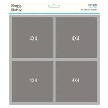 Cargar imagen en el visor de la galería, Simple Stories - Simple Pages Page Template - Design 5. Includes (1) 4-4"X4". Simple Pages Page Templates will be your new go-to tool for quick and easy scrapbooking. This reusable plastic template helps you design a layout in minutes. Available at Embellish Away located in Bowmanville Ontario Canada.
