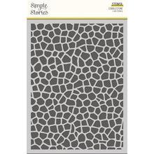 गैलरी व्यूवर में इमेज लोड करें, Simple Stories - Stencil 6"X8" - Flea Market - Cobblestone. This 6x8 inch reusable stencil can be used with your favorite inks, embossing pastes, glitter pastes, texture pastes, paper glazes, paints, sprays, and other crafting mediums. Available at Embellish Away located in Bowmanville Ontario Canada.