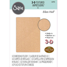 Load image into Gallery viewer, Sizzix - 3D Textured Impressions By Eileen Hull - Woven Leather. Show your artistic style using the Sizzix Woven Leather 3-D Textured Impressions Embossing Folder. Available at Embellish Away located in Bowmanville Ontario Canada.