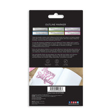 將圖片載入圖庫檢視器 Spectrum Noir - Outline Markers - 6/Pkg - Dazzling Brights. These are metallic markers with a difference! Each holds two colours, an intense metallic silver with a vivid colour outline that will magically appear with every stroke. Perfect for doodling, coloring, lettering embellishing and more. 6 Colours (Cool Graphite, Citrus Green, Amethyst Purple, Azure Blue, Zesty Yellow and Neon Pink). Available at Embellish Away located in Bowmanville Ontario Canada.