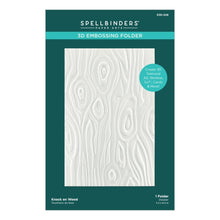Cargar imagen en el visor de la galería, Spellbinders - 3D Embossing Folder - Knock On Wood. This has an intense wood grain designs. Texturize a surface of various card sizes from A2 to a Slimline. For detailed impression, lightly mist the cardstock on both sides with water before embossing. Available at Embellish Away located in Bowmanville Ontario Canada