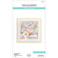 Load image into Gallery viewer, Spellbinders - Etched Dies By Becca Feeken - Postage Edge Squares. Postage Edge Squares Etched Dies are part of the Postage Edge Shapes Collection by Becca Feeken and has eight thin metal cutting dies. Available at Embellish Away located in Bowmanville Ontario Canada.