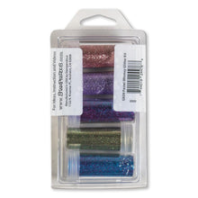 Load image into Gallery viewer, Stampendous - FranTastic Ultra Fine Glitter Kit - Pastel Whimsy. This kit contains 5 colors from Fran's new Frantastic mixes of our jewel, ultra fine glitters. One bottle each of Amber, Grapefruit, Silent Night, Blue Shimmer and Forest Green. Available at Embellish Away located in Bowmanville Ontario Canada.