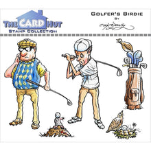 गैलरी व्यूवर में इमेज लोड करें, The Card Hut - Clear Stamps 4X6 By Mark Bardsley - Wild World - Golfer's Birdie. This is a versatile stamp for a variety of occasions. Available at Embellish Away located in Bowmanville Ontario Canada.