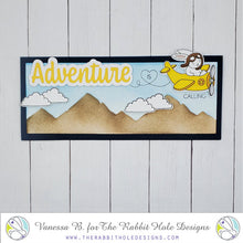 Charger l'image dans la galerie, The Rabbit Hole Designs - Dies - Adventure. This package includes 2 dies, 1 shadow and 1 script. Coordinates with Adventure - Scripty 3x4 Stamp Set. Available at Embellish Away located in Bowmanville Ontario Canada. Card design by Vanessa B.