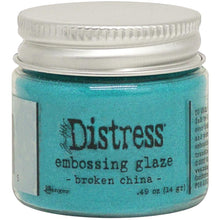 Charger l'image dans la galerie, Tim Holtz - Distress Embossing Glaze - Broken China. Add dimension to your projects with new embossing glaze! These translucent embossing powders are ideal for layering on surfaces. This package contains .49oz of embossing glaze. Available at Embellish Away located in Bowmanville Ontario Canada.