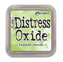 Load image into Gallery viewer, Tim Holtz - Distress Oxide Pad - Large. Create an aged look on papers, fibers, photos and more! This package contains one 2-1/4x2-1/4 inch ink pad. Comes in a variety of distressed colors. Each sold separately. Available at Embellish Away located in Bowmanville Ontario Canada. Twisted Citron