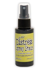 將圖片載入圖庫檢視器 Tim Holtz - Distress Oxide Spray. Creates oxidized effects when sprayed with water. Use for quick and easy ink coverage on porous surfaces. Spray through stencils, layer colors, spritz with water and watch the color mix and blend. Available at Embellish Away located in Bowmanville Ontario Canada. Crushed Olive