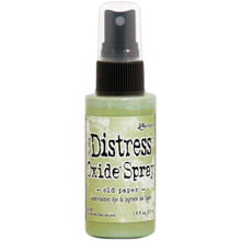 將圖片載入圖庫檢視器 Tim Holtz - Distress Oxide Spray. Creates oxidized effects when sprayed with water. Use for quick and easy ink coverage on porous surfaces. Spray through stencils, layer colors, spritz with water and watch the color mix and blend. Available at Embellish Away located in Bowmanville Ontario Canada. Old Paper