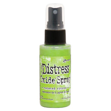 將圖片載入圖庫檢視器 Tim Holtz - Distress Oxide Spray. Creates oxidized effects when sprayed with water. Use for quick and easy ink coverage on porous surfaces. Spray through stencils, layer colors, spritz with water and watch the color mix and blend. Available at Embellish Away located in Bowmanville Ontario Canada. Twisted Citron