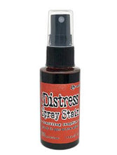 Load image into Gallery viewer, Tim Holtz - Distress Spray - Stain. Spray directly on porous surfaces a quick, easy ink coverage. Mist with water to blend color and get mottled effects. This package contains one 1.9oz. Comes in a variety of colors. Available at Embellish Away located in Bowmanville Ontario Canada. Crackling Campfire