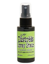 Load image into Gallery viewer, Tim Holtz - Distress Spray - Stain. Spray directly on porous surfaces a quick, easy ink coverage. Mist with water to blend color and get mottled effects. This package contains one 1.9oz. Comes in a variety of colors. Available at Embellish Away located in Bowmanville Ontario Canada. Twisted Citron