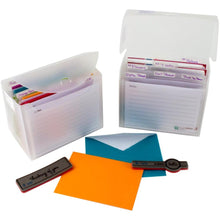 Load image into Gallery viewer, Totally-Tiffany - Fab File - 4"X6" - Small. The go-to solution to organize photos, card blanks, completed cards, embossing folders and more. Six reusable, tabbed file folders are included in the 4x6 Fab File, along with six Notecard inserts and six labels. Each file folder holds approximately 40 photos, 240 total. Package contains one Totally Tiffany Fab File 4x6x3.25 with 6 reusable file folders. Imported. Available at Embellish Away located in Bowmanville Ontario Canada.