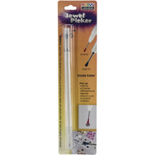 Cargar imagen en el visor de la galería, Uchida - Jewel Picker Double Ended. Great for jewel making, beading, scrapbooking, paper crafts and more. Easy to pick up gems, crystals, rhinestones, beads, punch outs, confetti and glitters! Contains one jewel picker with a small tip and a large tip. Available at Embellish Away located in Bowmanville Ontario Canada.