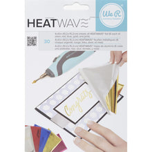 Cargar imagen en el visor de la galería, We R Memory Keepers-Heatwave Foil Sheets. Add a foiled design to your cards and more! Perfect for use with the Heatwave foil pen (sold separately). This package contains thirty 6x4 inch Heatwave foil sheets. Comes in a variety of colors. Each sold separately. Imported.