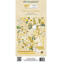 Load image into Gallery viewer, 49 And Market - Laser Cut Outs - Elements - Color Swatch: Ochre. There are 99 precision laser cut elements that include butterflies, florals, photo wraps, bows, buttons, tabs and more! Available at Embellish Away located in Bowmanville Ontario Canada.
