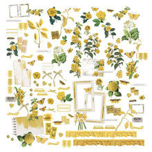 Load image into Gallery viewer, 49 And Market - Mini Laser Cut Outs Elements - Color Swatch: Ochre. The mini laser cut set includes 126 smaller elements on 4 sheets that measure 6x8" sheets. Available at Embellish Away located in Bowmanville Ontario Canada.
