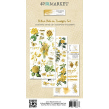 Charger l'image dans la galerie, 49 And Market - Rub-Ons 6"x12" - Color Swatch: Ochre. 3 sheets of 6x12" premium quality rub-on transfers. Each sheet is loaded with various imagery in shades of yellow ochre. Elements of florals, textures, word art and more make up this set. Available at Embellish Away located in Bowmanville Ontario Canada.
