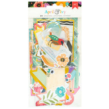 Load image into Gallery viewer, American Crafts -  Ephemera Die-Cuts 66/Pkg - Journaling, Gold Foil - April And Ivy. Introducing April and Ivy by American Crafts- a paper collection that effortlessly combines vintage allure, eclectic flair, and vibrant energy. Available at Embellish Away located in Bowmanville Ontario Canada.
