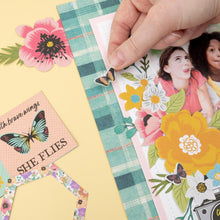 Load image into Gallery viewer, American Crafts - Thickers Stickers - Puffy Stickers - 55/Pkg - April &amp; Ivy. Introducing April and Ivy by American Crafts- a paper collection that effortlessly combines vintage allure, eclectic flair, and vibrant energy. Available at Embellish Away located in Bowmanville Ontario Canada. Example by brand ambassador.
