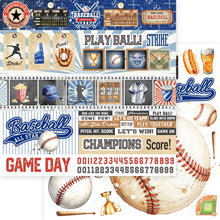 Charger l'image dans la galerie, Asuka Studio -  12X12 Collection Pack - Baseball. 12 sheets, 80lbs double sided. Available at Embellish Away located in Bowmanville Ontario Canada.
