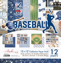 Charger l'image dans la galerie, Asuka Studio -  12X12 Collection Pack - Baseball. 12 sheets, 80lbs double sided. Available at Embellish Away located in Bowmanville Ontario Canada.
