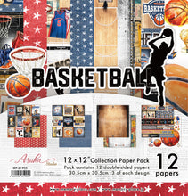 Charger l'image dans la galerie, Asuka Studio -  12X12 Collection Pack - Basketball. 12 sheets, 80lbs double sided. Available at Embellish Away located in Bowmanville Ontario Canada.
