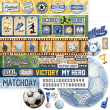 Cargar imagen en el visor de la galería, Asuka Studio 12X12 Collection Pack Matchday Football/Soccer. 12 sheets, 80lbs double sided. Available at Embellish Away located in Bowmanville Ontario Canada.
