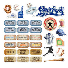Cargar imagen en el visor de la galería, Asuka Studio - Ephemera - Baseball - 32 pieces. Each piece approx. 1.1" x 1.1" to 2.0". Available at Embellish Away located in Bowmanville Ontario Canada.
