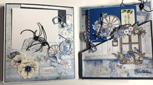 Charger l'image dans la galerie, Pre Recorded album class. Make this beautiful album from beggining to end. At Embellish Away in Bowmanville Ontario Canada. Class and examples made by Bev.
