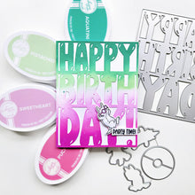 Charger l'image dans la galerie, Catherine Pooler - Cover Plate Die - Balloon Letter Birthday. Available at Embellish Away located in Bowmanville Ontario Canada. Example by Catherine Pooler Designs brand Ambassador.
