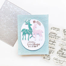 Load image into Gallery viewer, Catherine Pooler - Cover Plate Die - Tin Punch Snowflakes. An intricate pattern of snowflakes made from delicate dots. Available at Embellish Away located in Bowmanville Ontario Canada. Example by Catherine Pooler Designs.
