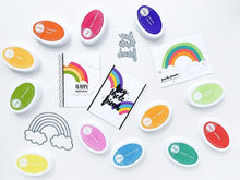 Charger l'image dans la galerie, Catherine Pooler - Die - Over the Rainbow. The Over the Rainbow Die is our perfect little rainbow! Complete with clouds, this large die was created to fill your card front. Available at Embellish Away located in Bowmanville Ontario Canada. Example by brand ambassador.

