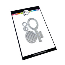 Charger l'image dans la galerie, Catherine Pooler - Dies - Your Serve. Create a feature die cut tennis racket. This large die set was created to allow you to build your own racket and ball in the colors of your choice. Available at Embellish Away located in Bowmanville Ontario Canada.
