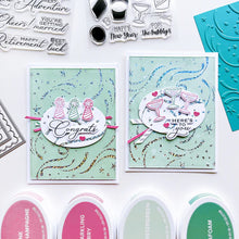Charger l'image dans la galerie, Catherine Pooler - Hot Foil Plate - Hooray for Confetti. Grab some glimmery foil and create a festive background that will sparkle and shine. Perfect for any festive occasion from New Year to Birthdays &amp; more. Available at Embellish Away located in Bowmanville Ontario Canada. Example by brand ambassador.

