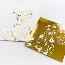 Charger l'image dans la galerie, Catherine Pooler - Hot Foil Plate - Swirling Leaves. Add this gorgeous design of leaves swirling in the fall breeze to your card with a metallic twist! Available at Embellish Away located in Bowmanville Ontario Canada. Example by brand ambassador.
