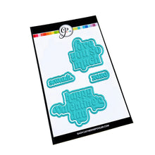 Load image into Gallery viewer, Catherine Pooler - Hot Foil Plates and Dies - Sweet Nothings. Add a foiled sentiment to your next Valentine project with the Sweet Nothings Hot Foil Plates. Featuring a large "love you so much" and "happy Valentine's day" , a small "s.w.a.k" and "xoxo". Available at Embellish Away located in Bowmanville Ontario Canada.
