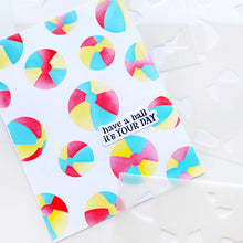 Cargar imagen en el visor de la galería, Catherine Pooler - Layered Stencil - Having a Ball. Available at Embellish Away located in Bowmanville Ontario Canada. Example by Catherine Pooler Designs brand ambassador.
