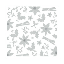 Load image into Gallery viewer, Catherine Pooler - Layered Stencil - Holiday Mix. Featuring a charming pattern of poinsettias, holly, and cinnamon bundles, it’s perfect for ink blending your favorite color combinations. Available at Embellish Away located in Bowmanville Ontario Canada.
