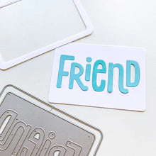 Charger l'image dans la galerie, Catherine Pooler - Mini Cover Plate Die - Friend. The Friend Mini Cover Plate Die will be useful to add more layers to your card and pairs nicely with Sentiments stamps. Available at Embellish Away located in Bowmanville Ontario Canada.
