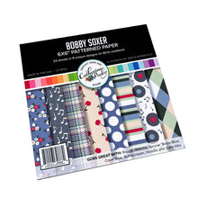 Load image into Gallery viewer, Catherine Pooler - Patterned Paper - Bobby Soxer. The Bobby Soxer Patterned Paper is inspired by life and music of the 1940's. Tweed, tiny flowers and argyle socks- this paper pack has fabric and textile inspired patterns and music inspired prints! Available at Embellish Away located in Bowmanville Ontario Canada.

