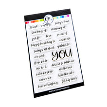 Load image into Gallery viewer, Catherine Pooler - Sentiments Stamp Set - From Me to You. Available at Embellish Away located in Bowmanville Ontario Canada.
