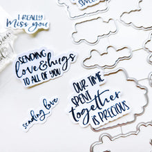 Load image into Gallery viewer, Catherine Pooler - Sentiments Stamp &amp; Die - Loving Words. Holiday and year round sentiments. Available at Embellish Away located in Bowmanville Ontario Canada.
