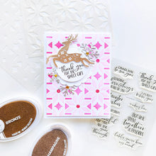 Load image into Gallery viewer, Catherine Pooler - Sentiments Stamp &amp; Die - Loving Words. Holiday and year round sentiments. Available at Embellish Away located in Bowmanville Ontario Canada. Example by Catherine Pooler Designs.
