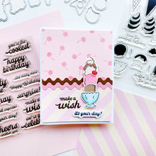 Charger l'image dans la galerie, Catherine Pooler - Sentiments Stamp &amp; Die Set - Birthday Banter. Available at Embellish Away located in Bowmanville Ontario Canada. Example by brand ambassador.
