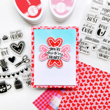 Load image into Gallery viewer, Catherine Pooler - Sentiments Stamp &amp; Die Set - More Amor. Available at Embellish Away located in Bowmanville Ontario Canada. Example by brand ambassador.

